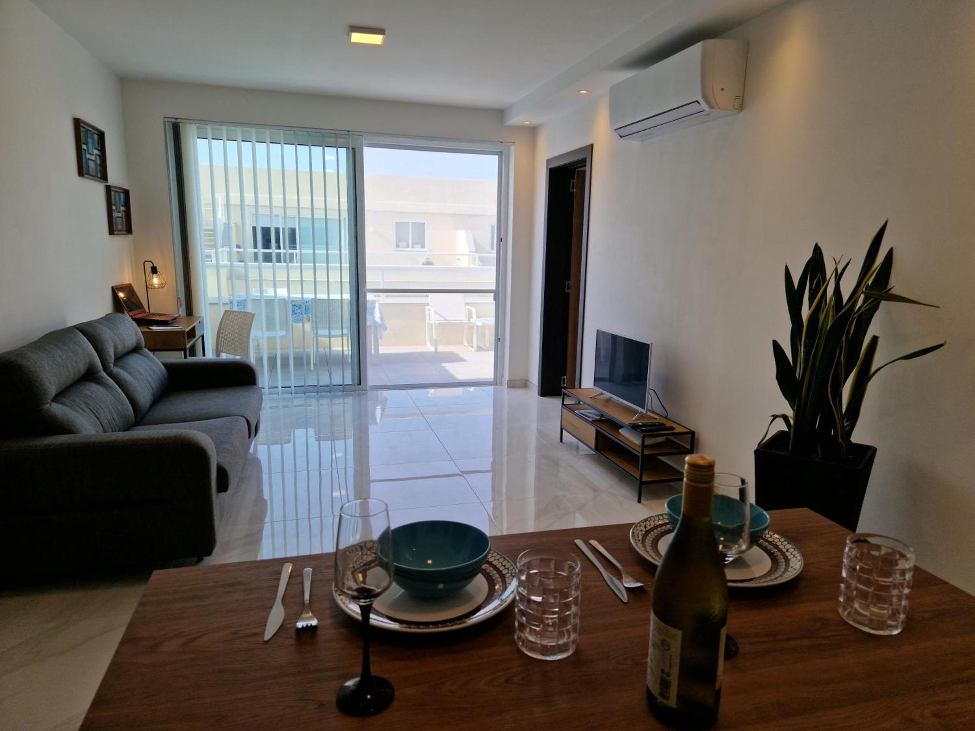 Апартаменты Sea View New Penthouse Terrace & Garage Parking Сент-Полс-Бей Экстерьер фото